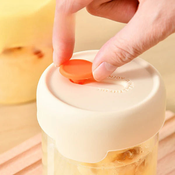 TIDLUX Premium Borosilicate Glass Storage Cup with Airtight Lid | Microwave Safe - Tidlux