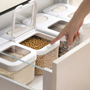 TIDLUX Airtight Grain Storage Container with Transparent Window | 3.2L - Tidlux