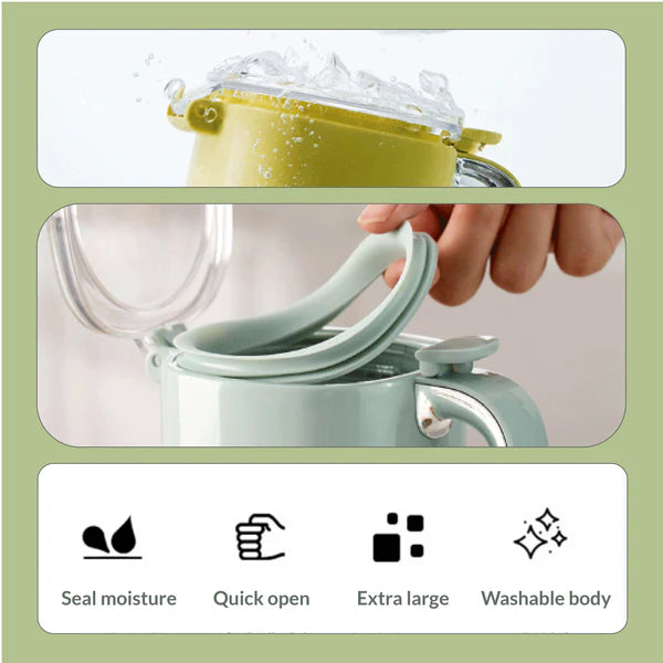 TIDLUX One-Hand Operated Glass Spice Jar with Flip Cap | 400ml - Tidlux