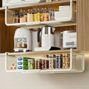 TIDLUX Expandable Under Cabinet Storage Shelf Organizer for Kitchen & Bathroom - Tidlux
