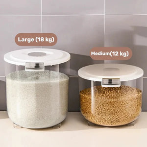 TIDLUX Large Capacity Airtight Rice Storage Container with One-Touch Lid - Tidlux